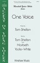 One Voice SSA choral sheet music cover